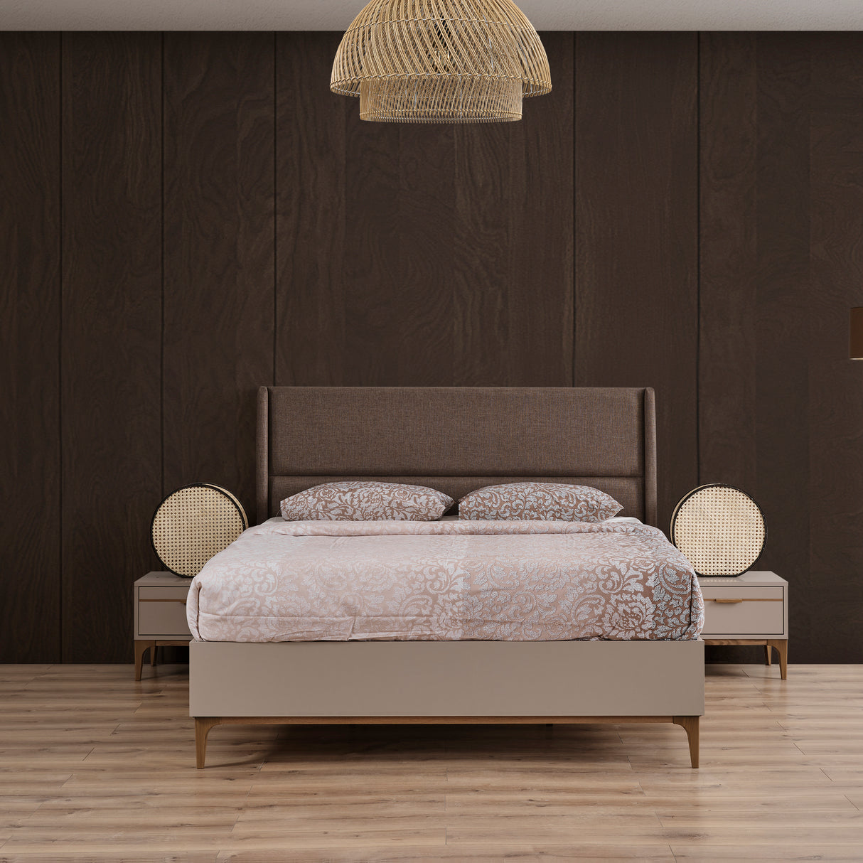 سرير نوفا باللون البيج - High Point