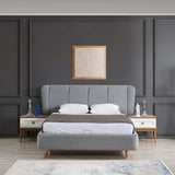 سرير كينز باللون الرمادي - High Point