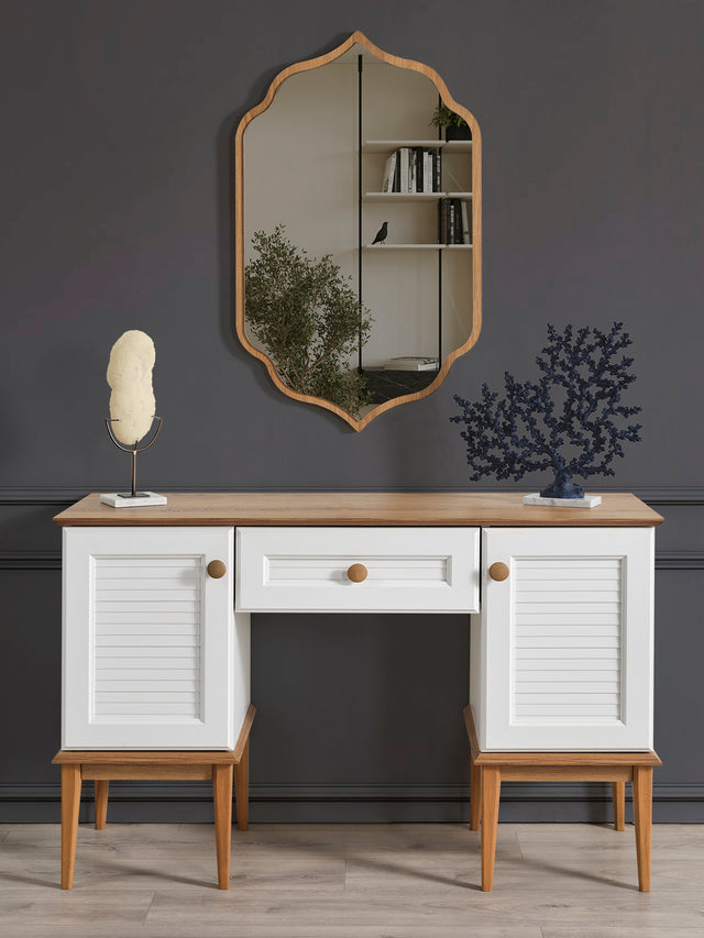 تسريحة كينز مع مراية باللون البيج - High Point