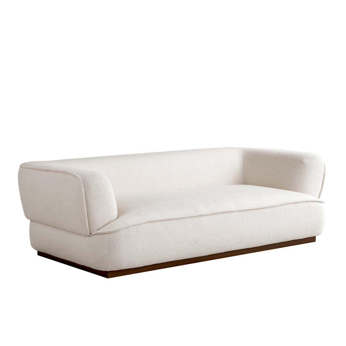 كنب ثلاثي سافيون باللون الأبيض