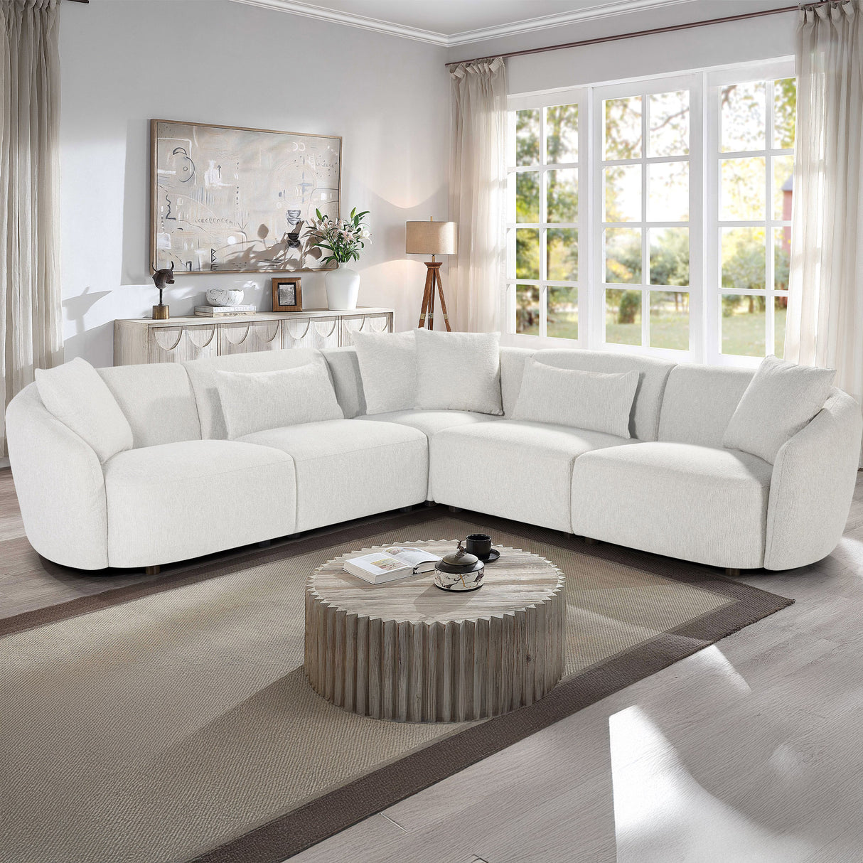 طقم كنب زاوية إليفيانا متعدد الألوان