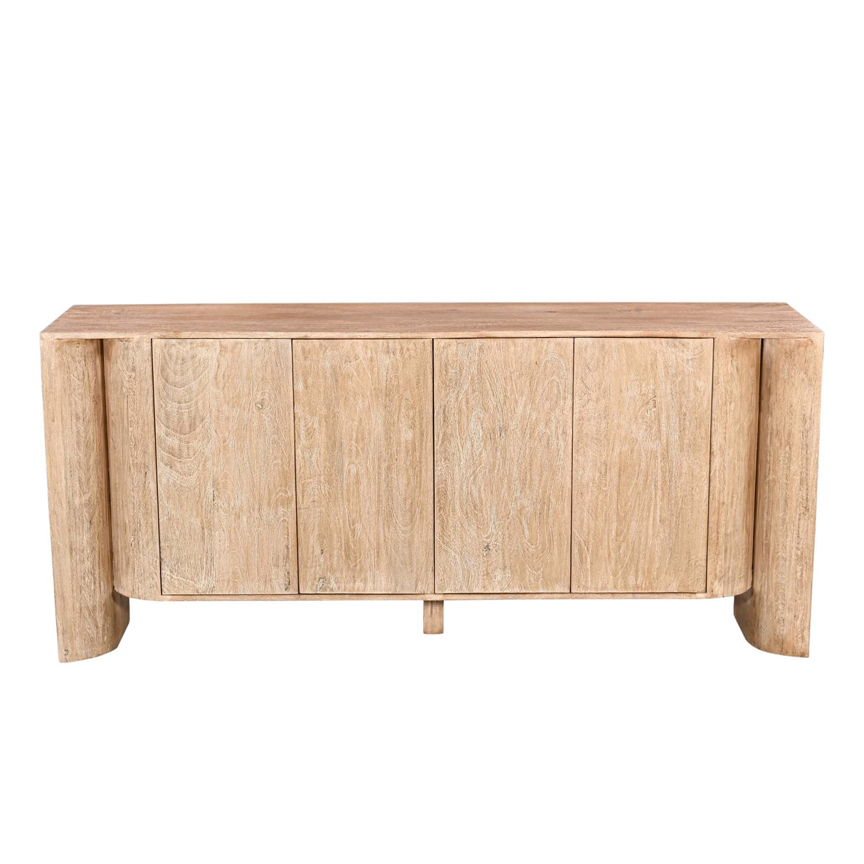 رف جانبي نيراي باللون الخشبي