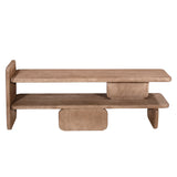 رف كتب سيليندا باللون الخشبي