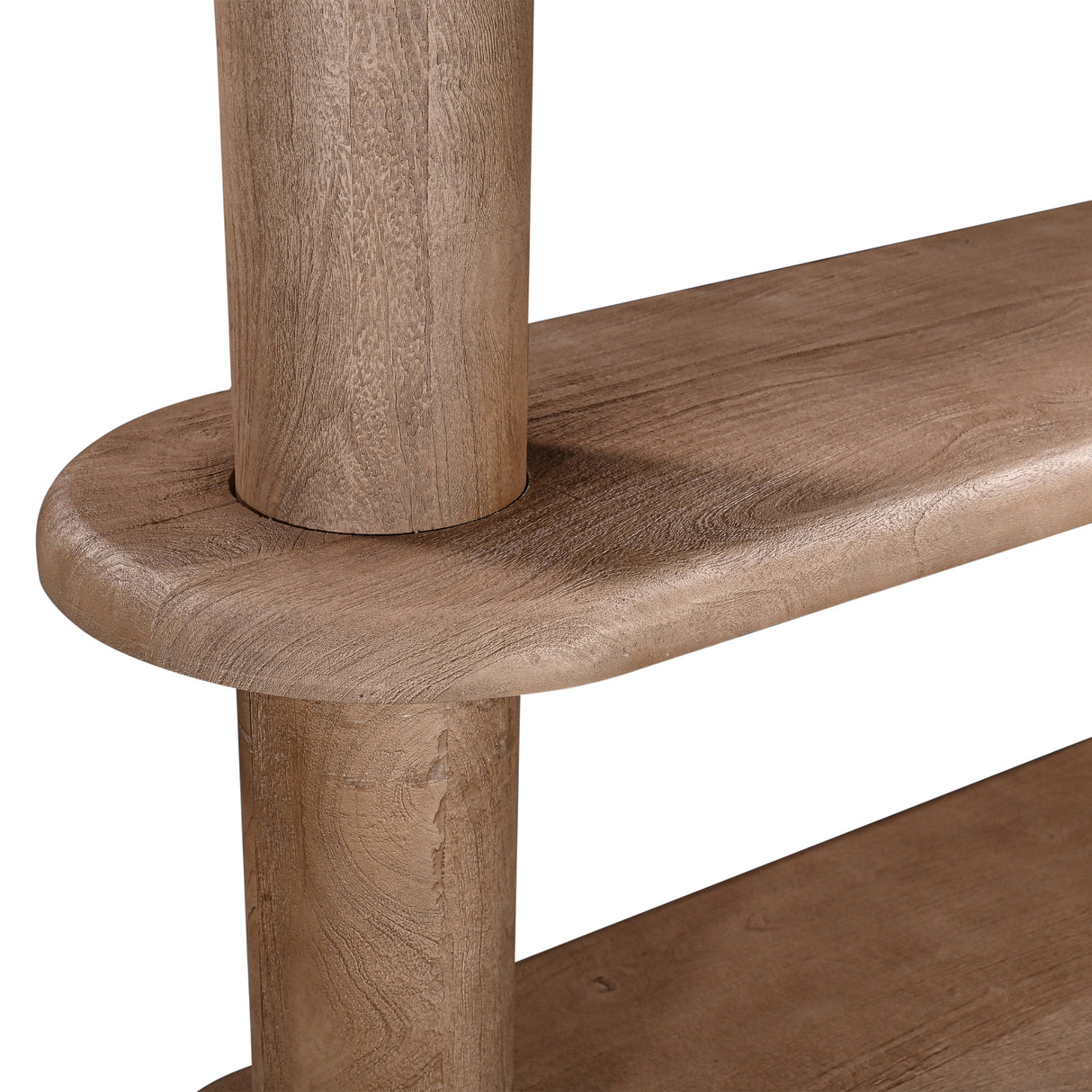 رف كتب سيراندرا باللون الخشبي