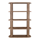 رف كتب سيراندرا باللون الخشبي