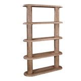 رف كتب سيراندرا باللون الخشبي