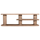 رف تلفاز ميروفيرا باللون الخشبي