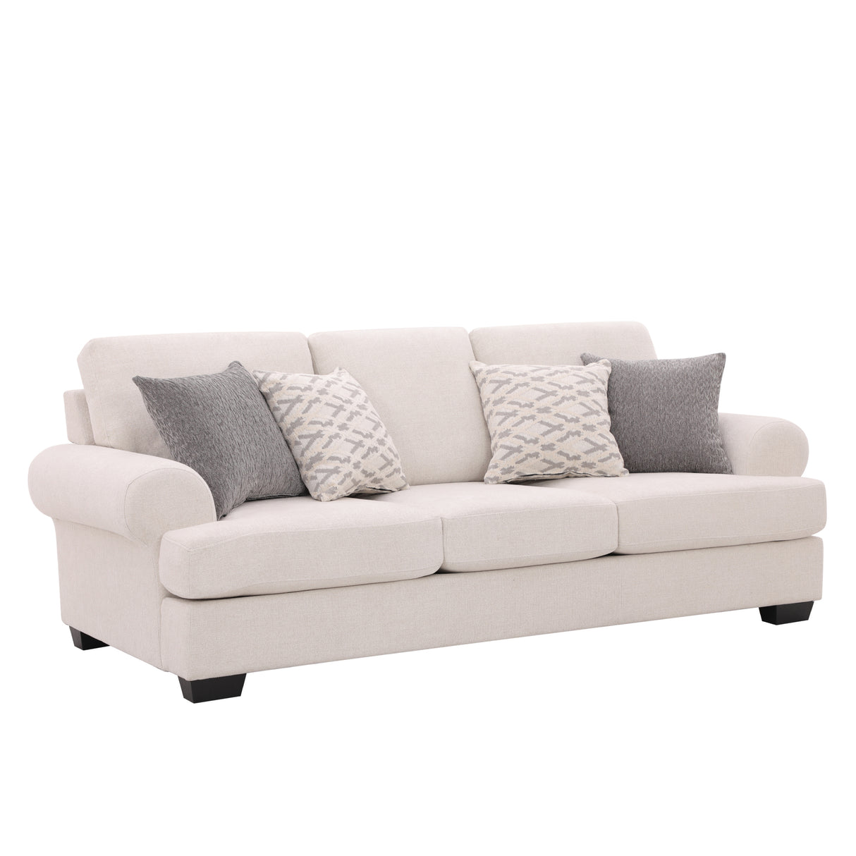 كنب ثلاثي تيانا باللون الكريمي