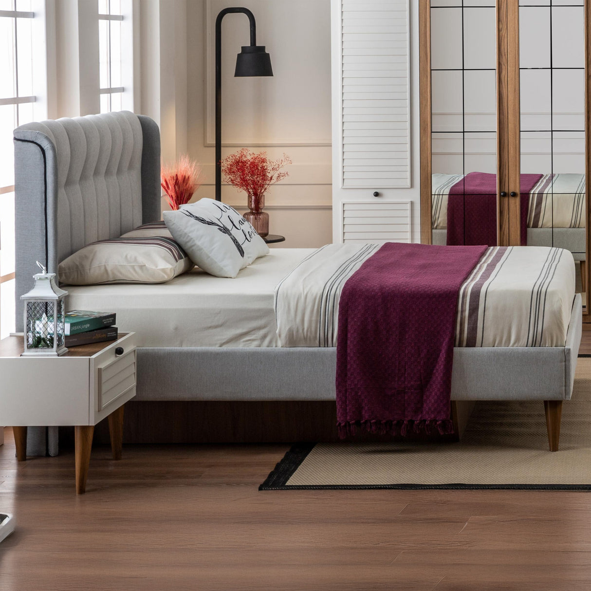 غرفة نوم فيرونا باللون الكريمي - High Point