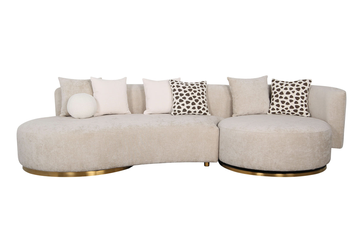 كنب لوديان زاوية باللون البيج | من هاي بوينت