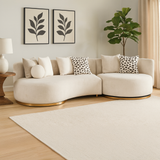 كنب لوديان زاوية باللون البيج