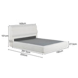 سرير سيلفارا مضغوط باللون الأبيض