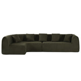 كنب زاوية فايورا مضغوط باللون الزيتي غامق