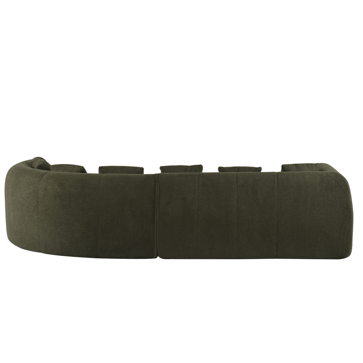 كنب زاوية فايورا مضغوط باللون الزيتي غامق