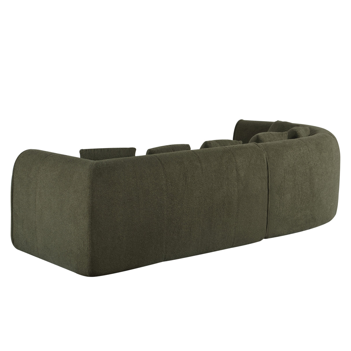 كنب زاوية فايورا مضغوط باللون الزيتي غامق