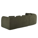 كنب زاوية فايورا مضغوط باللون الزيتي غامق