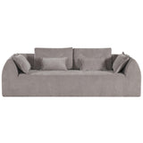 كنب لوريفا ثلاثي مضغوط باللون الرمادي