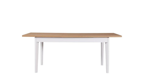 طاولة طعام لودريك باللون الأبيض والخشبي | من هاي بوينت