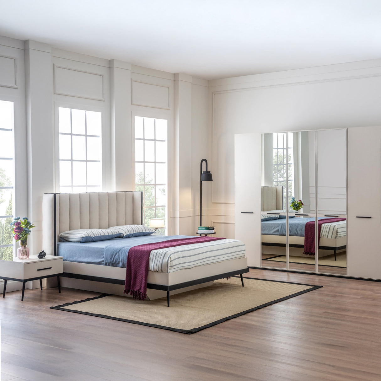 غرفة نوم ميار باللون الكريمي