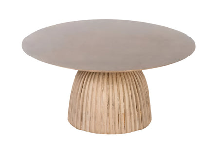 طاولة قهوة نوفال باللون الأبيض الخشبي | من هاي بوينت