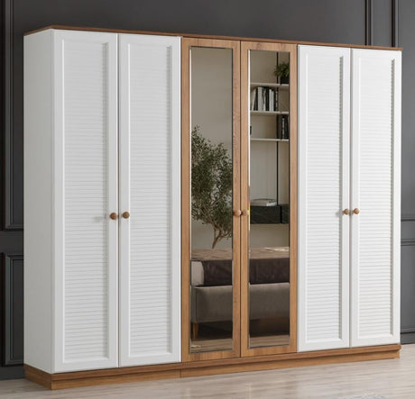 دولاب كينز باللون الرمادي والخشبي | من هاي بوينت