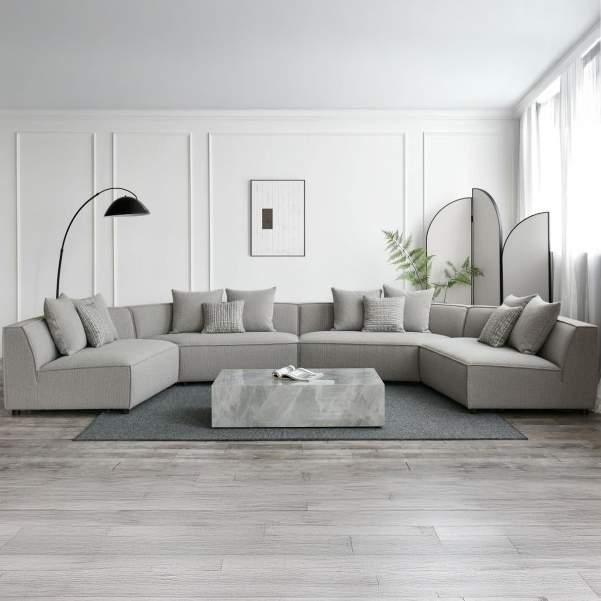 طقم كنب سيلارا باللون الرمادي