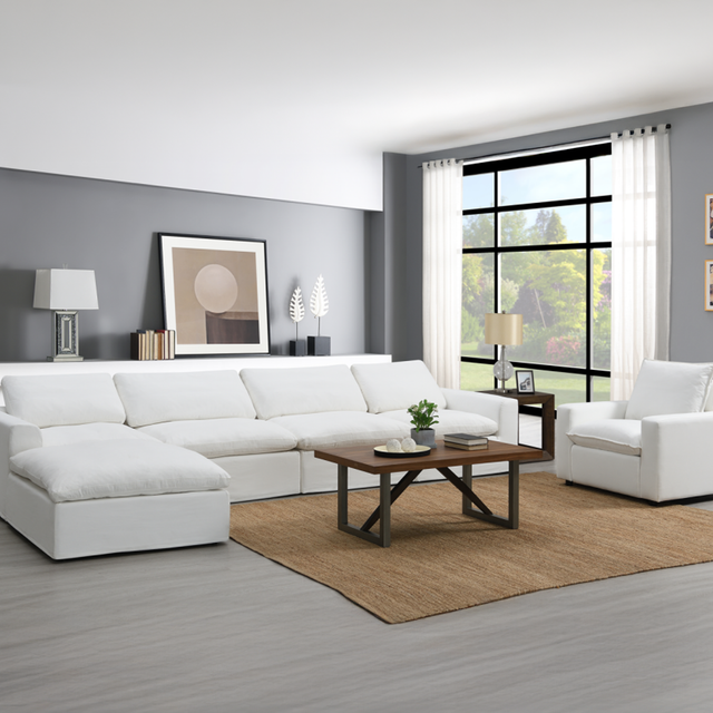 طقم كنب ميلاندا باللون الأبيض - High Point