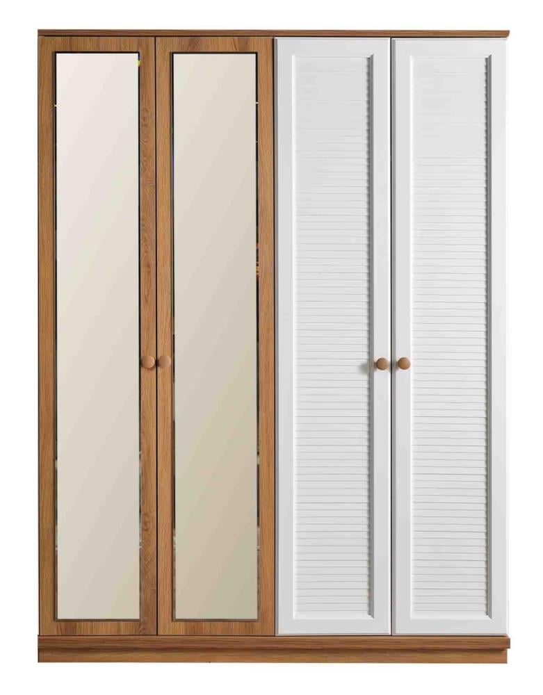 دولاب كينز باللون الرمادي والخشبي | من هاي بوينت