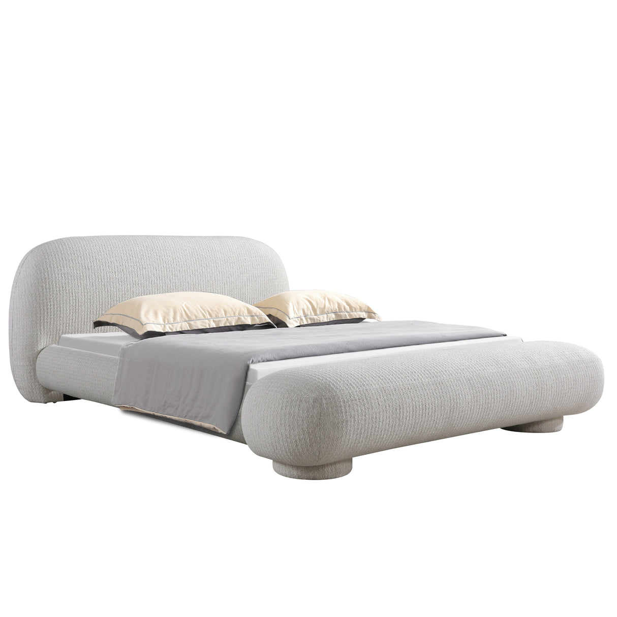 سرير كاريلين باللون الرمادي