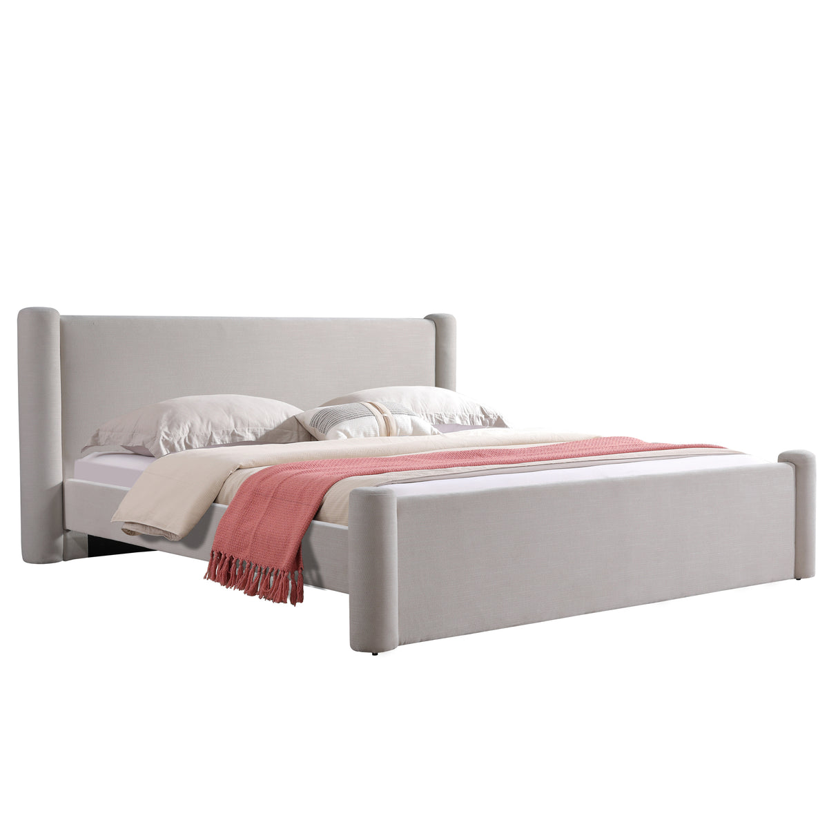 سرير نوفالين باللون الكريمي