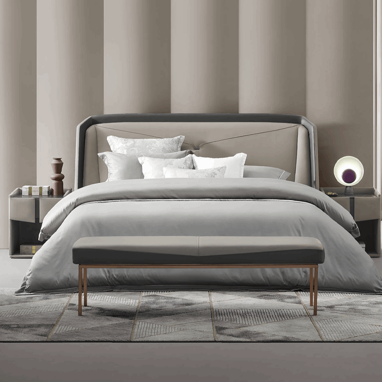 سرير نوبيل باللون البيج